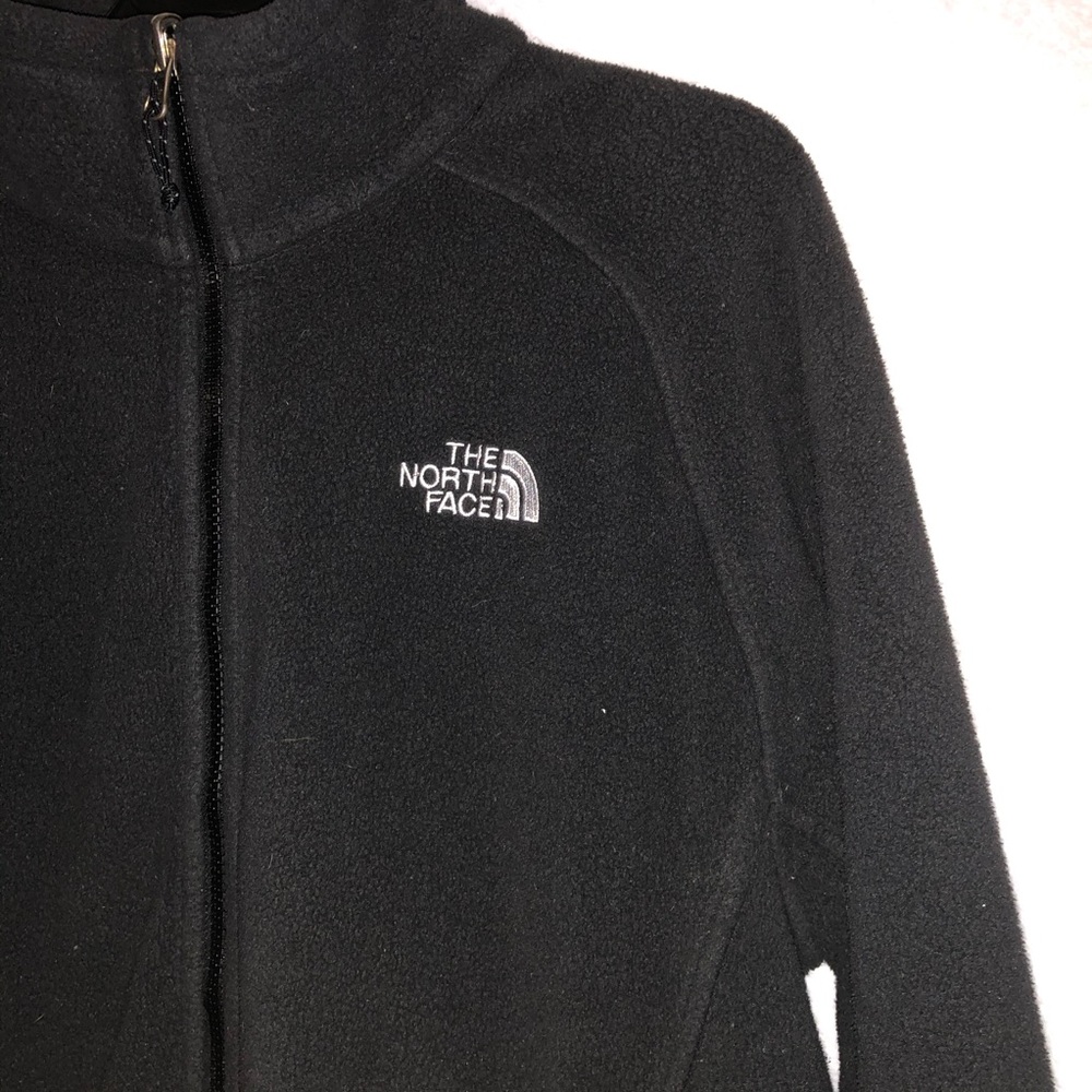 NorthFace Men’s Black Fleece Jacket Zip Pockets L